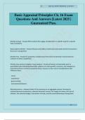 Basic Appraisal Principles Ch&period; 16 Exam Questions And Answers &vert;Latest 2025 &vert; Guaranteed Pass&period;