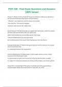PSYS 130 - Final Exam Questions and Answers  100&percnt; Solved 