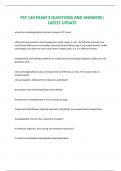 PSY 130 EXAM 2 QUESTIONS AND ANSWERS&vert;  LATEST UPDATE 