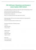 PSY 130 Exam 2 Questions and Answers&vert;  Latest Update 100&percnt; Solved 