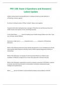 PSY 130&colon; Exam 2 Questions and Answers&vert;  Latest Update 