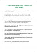 PSYS 130&colon; Exam 4 Questions and Answers&vert;  Latest Update 