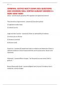 CRIMINAL JUSTICE NOCTI EXAM 2025 QUESTIONS AND ANSWERS WELL SORTED ALREADY GRADED A&plus; NEW&excl; NEW&excl; NEW&excl;