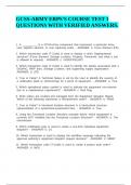 GCSS-ARMY ERPS-S COURSE TEST 1 QUESTIONS WITH VERIFIED ANSWERS&period;