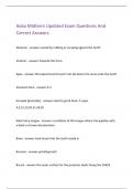 Adaa Midterm Updated Exam Questions And Correct Answers