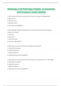 Radiology and Pathology Chapter 12 Questions  and Answers&vert; Latest Update