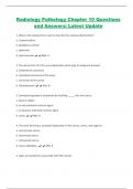 Radiology Pathology Chapter 10 Questions  and Answers&vert; Latest Update 