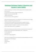 Radiology Pathology Chapter 5 Questions and  Answers&vert; Latest Update 