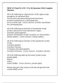 MED 115 Final SG &lpar;CH> 15 & 16&rpar; Questions With Complete Solutions