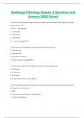 Radiology Pathology Chapter 6 Questions and  Answers 100&percnt; Solved