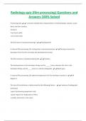 Radiology quiz &lpar;film processing&rpar; Questions and  Answers 100&percnt; Solved