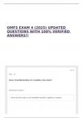 OMFS EXAM 4 &lpar;2025&rpar; UPDATED QUESTIONS WITH 100&percnt; VERIFIED ANSWERS&excl;&excl;