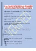  HCA &lpar;WASHINGTON&rpar; SKILLS EXAM 2025 &vert;GUARANTEED ACCURATE ANSWERS