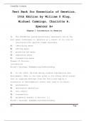 Test Bank - Essentials of Genetics 10th Edition by William Klug, All Chapters 1-21