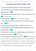 PSYC 140 DEVELOPMENTAL PSYCHOLOGY Module 6 Exam &ndash; Portage Learning&lpar;2025&sol;2026&rpar;