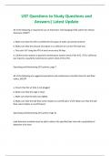 UST Questions to Study Questions and  Answers&vert; Latest Update
