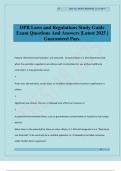 DPR Laws and Regulations Study Guide Exam Questions And Answers &vert;Latest 2025 &vert; Guaranteed Pass