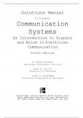 Solutions Manual to accompany Communication Systems An Introduction to Signals and Noise in Electrical Communication Fourth Edition