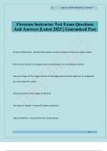 Firearms Instructor Test Exam Questions And Answers &vert;Latest 2025 &vert; Guaranteed Pass