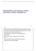 INDUSTRIAL ELECTRICAL EXAM QUIZZES & ANS&comma; GRADED A&plus;