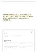 EXAM &colon; INDUSTRIAL ELECTRICIAN V5 &lpar;NCCER EXAM&rpar; 2025 QUESTIONS WITH 100&percnt; SOLVED ANSWERS RATED A&plus;