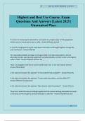 Highest and Best Use Course&period; Exam Questions And Answers &vert;Latest 2025 &vert; Guaranteed Pass&period;