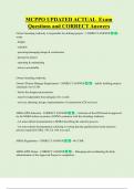 MCPPO UPDATED ACTUAL  Exam  Questions and CORRECT Answers 
