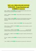 NDT LEC PRELIMS REVIEWER  UPDATED   Exam Questions and  CORRECT Answers