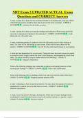 NDT Exam 3 UPDATED ACTUAL  Exam  Questions and CORRECT Answers 