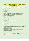 NDT UT Level 2 ACTUAL  Exam Questions  and CORRECT Answers