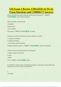 GIS Exam 1 Review UPDATED ACTUAL   Exam Questions and CORRECT Answers 