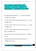 CCIL CONCRETE EXAM PACKAGE DEAL QUESTIONS AND VERIFIED DETAILED ANSWERS &vert; 100&percnt; GUARANTEED PASS &vert; ALREADY GRADED A&plus;