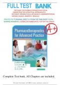 TEST BANK FOR Pharmacotherapeutics for Advanced Practice&colon; A Practical Approach 5TH edition by Virginia Poole Arcangelo&comma; Andrew Peterson&vert;&vert; All Chapters 1-60&vert;&vert; Newest Edition