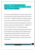 AHIP EXAM PACKAGE DEAL QUESTIONS AND VERIFIED DETAILED ANSWERS &vert; 100&percnt; GUARANTEED PASS &vert; ALREADY GRADED A&plus;