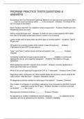 PROPANE PRACTICE TESTS QUESTIONS & ANSWERS