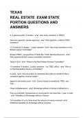 TEXAS REAL ESTATE EXAM STATE PORTION QUESTIONS AND ANSWERS&period;