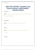 UIUC PSYC 230 TEST 1 Questions and  Correct Answers&sol; Latest Update &sol;  Already Graded
