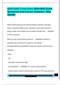NUR1025C Final Exam 2024&sol;2025 Exam  Questions and Correct Answers &vert; New  Update 