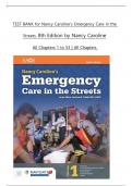 Test Bank for Nancy Caroline&rsquo;s Emergency Care in the Streets 8th Edition &lpar;Caroline&comma; 2017&rpar;&comma; Chapter 1-53 &vert; All Chapters&period;