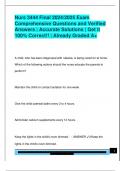 Nurs 3444 Final 2024&sol;2025 Exam  Comprehensive Questions and Verified  Answers &vert; Accurate Solutions &vert; Get it  100&percnt; Correct&excl;&excl; &vert; Already Graded A&plus;