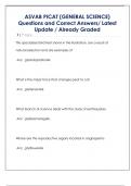 PICAT Questions and Correct Answers&sol; Latest Update &sol; Already Graded