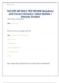 TACOPS MP BOLC TEST REVIEW Questions  and Correct Answers&sol; Latest Update &sol;  Already Graded