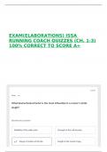 EXAM&lpar;ELABORATIONS&rpar; ISSA RUNNING COACH QUIZZES &lpar;CH&period; 1-3&rpar; 100&percnt; CORRECT TO SCORE A&plus;