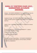 SGMA 217 MIDTERM EXAM 2025 &vert;GUARANTEED ACCURATE ANSWERS