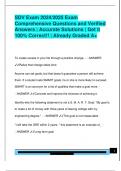 SDV 100 EXAM PACKAGE DEAL QUESTIONS AND VERIFIED DETAILED ANSWERS &vert; 100&percnt; GUARANTEED PASS &vert; ALREADY GRADED A&plus;