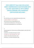 2025 COMPLETE Texas Code Enforcement EXAM&vert; COMPREHENSIVE QUESTION BANK WITH over 500&plus; QUESTIONS ALL WITH CORRECT VERIFIED ANSWERS FOR GUARANTEED CERTIFICATION EXCELLENCE 