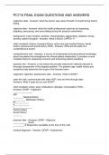 PC716 FINAL EXAM QUESTIONS AND ANSWERS