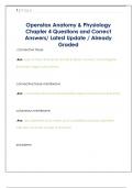     Openstax Anatomy & Physiology  Chapter 4 Questions and Correct  Answers&sol; Latest Update &sol; Already  Graded