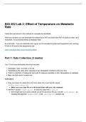 BIO 202 Lab 2&colon; Effect of Temperature on Metabolic Rate&vert;2025 Update with complete solution-University of Toronto