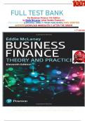                  FULL TEST BANK For Business Finance 11th Edition by Eddie McLaney Latest Update Graded A&plus;